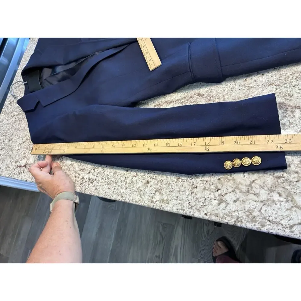 J Crew Thompson University Blazer Men's 34R Blue Wool Naval Anchors Classic